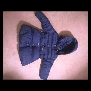 Toddler girl 3-4 T winter parka with hood, down